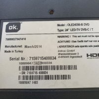 Ok. OLE24350-B DVD.За ремонт или части , снимка 2 - Телевизори - 36980696