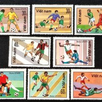 Виетнам, 1982 г. - пълна серия чисти марки, футбол, 1*11, снимка 1 - Филателия - 43621381