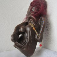 маска пано керамика фигура пенис фалос еротика глава, снимка 2 - Декорация за дома - 28946715