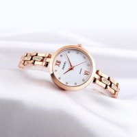 Дамски часовник 047, розово злато с камъчета, снимка 2 - Дамски - 27873883