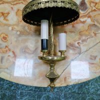 Много красив антикварен белгийски месингов полилей , снимка 5 - Антикварни и старинни предмети - 43581822