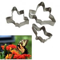 3 размера пеперуда крила метални форми резци за бисквитки сладки фондан украса, снимка 1 - Форми - 28116478