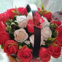 Кошници със 21 сапунени рози, снимка 9 - Подаръци за жени - 39594755