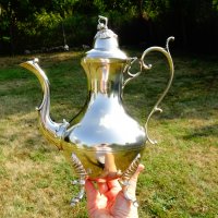 Старинна английска кана,чайник никелово сребро. , снимка 10 - Антикварни и старинни предмети - 26268954