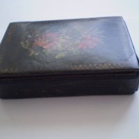 Стара Кутия Папие -маше  Ръчно рисувана, снимка 5 - Антикварни и старинни предмети - 34582246