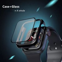 Кейс + Стъклен Протектор за Apple Watch 7 6 5 SE 40 41 44 45mm 3D 5D, снимка 8 - Аксесоари за Apple - 35406990