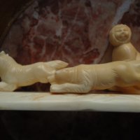 Уникална фигурална композиция от кост на морж, снимка 10 - Колекции - 27389511