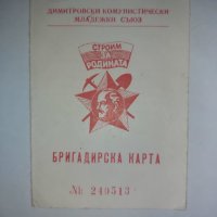 Стара бригадирска карта от соца., снимка 1 - Колекции - 39535019