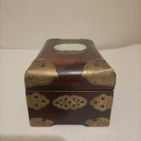 Топ Уникат-Много красива ретро старинна колекционерска кутия -ковчеже за бижута от абанос., снимка 3 - Антикварни и старинни предмети - 43676642