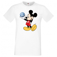 Мъжка тениска Mickey Mouse VW Подарък,Изненада,Рожден ден, снимка 2 - Тениски - 36577739