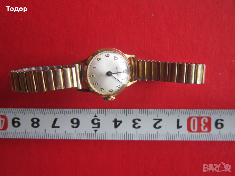 Дамски позлатен часовник Зентра , снимка 1