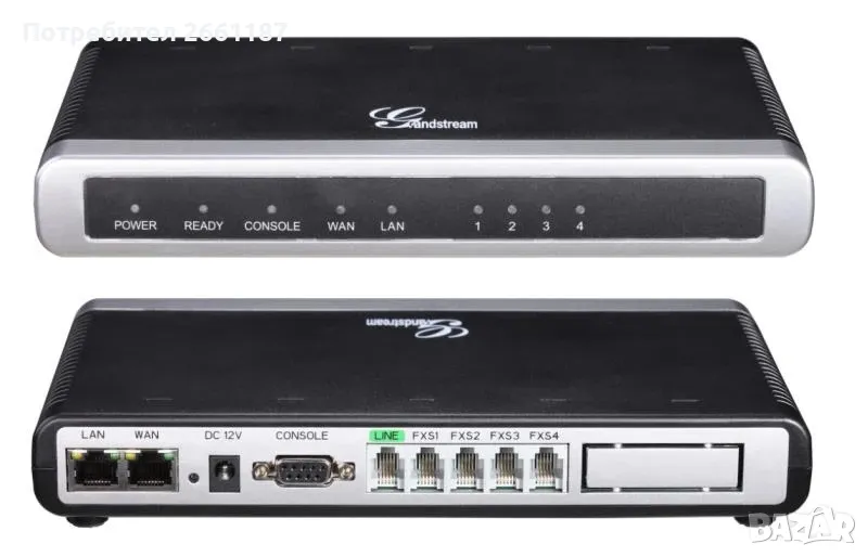 Grandstream GXW 4004 четири портов VOIP ATA adapter + Рутер, снимка 1