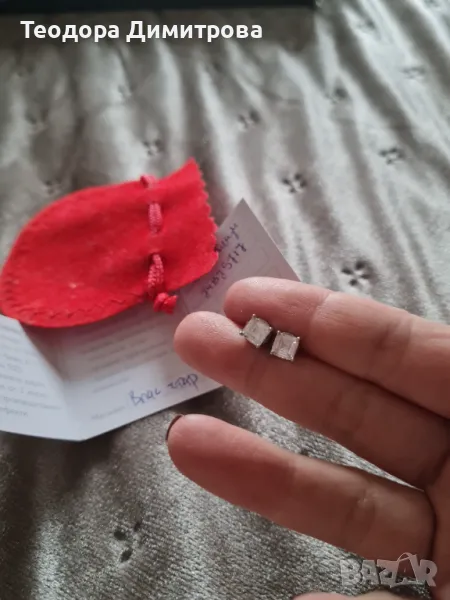 Дамски сребърни обеци, снимка 1