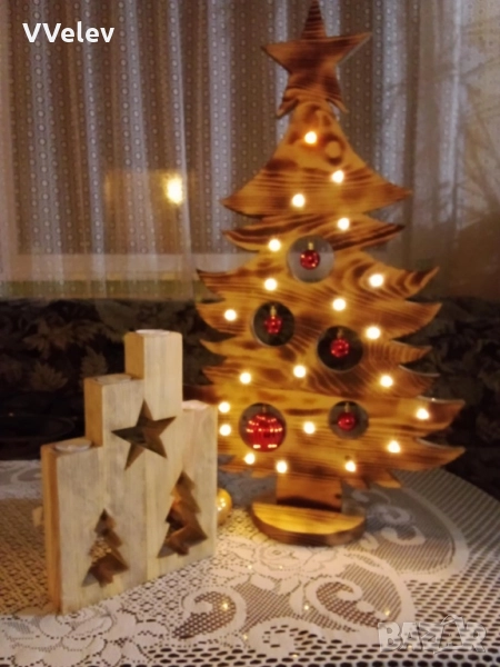 Коледни дървени декорации , снимка 1