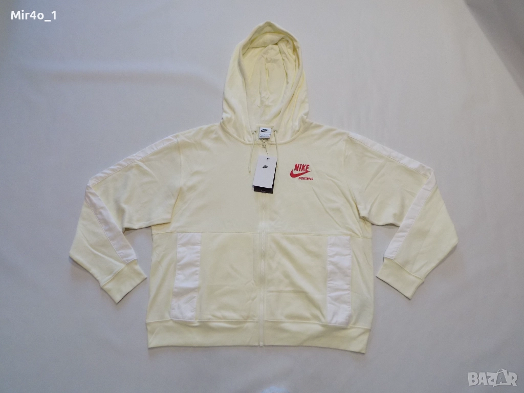 нов суитчър nike худи блуза фанела горнище суичър елек екип спорт крос дамски оригинален L, снимка 1