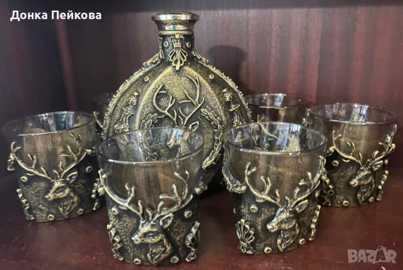 Сервиз за уиски от 7 части ръчна изработка , снимка 1