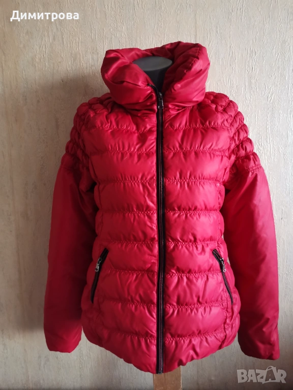 Червено яке с гъши пух , снимка 1