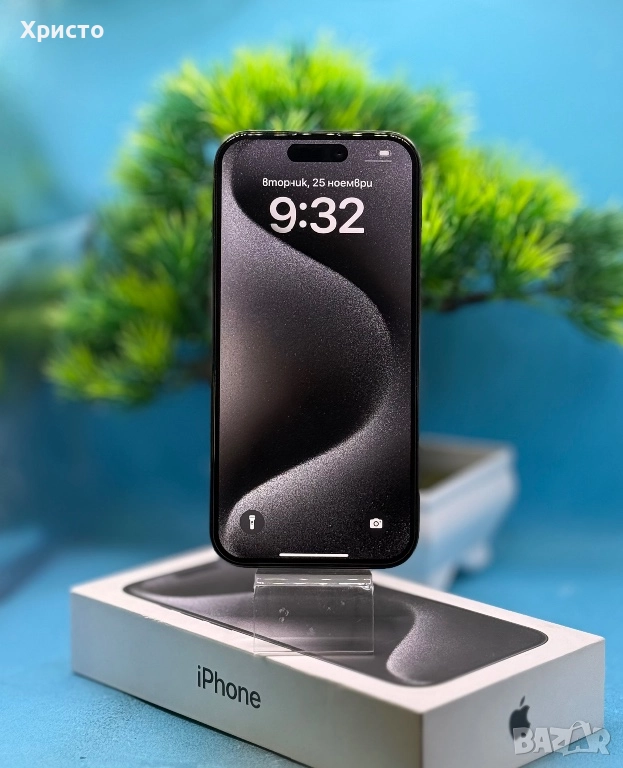 Apple iPhone 15 Pro, 128GB, 5G, Black Titanium , снимка 1