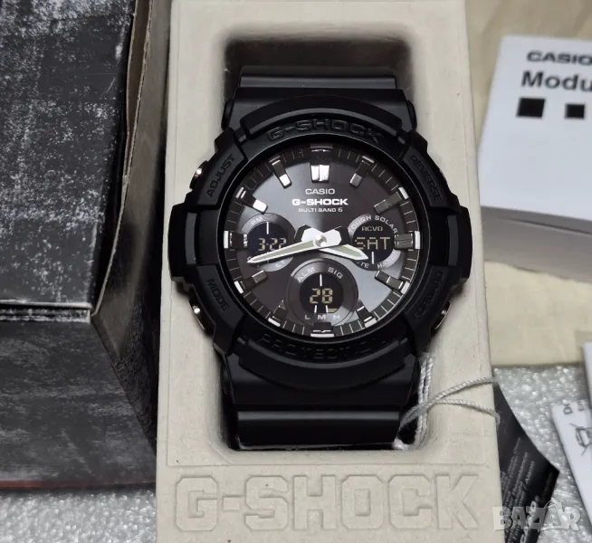 НОВ! 2 години Гаранция! Мъжки Часовник Casio G-Shock GAW-100B-1AER, СОЛАРЕН, снимка 1