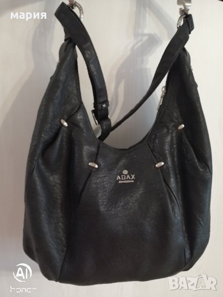 Оригинална дамска чанта Adax естествена кожа с 2 дръжки, снимка 1