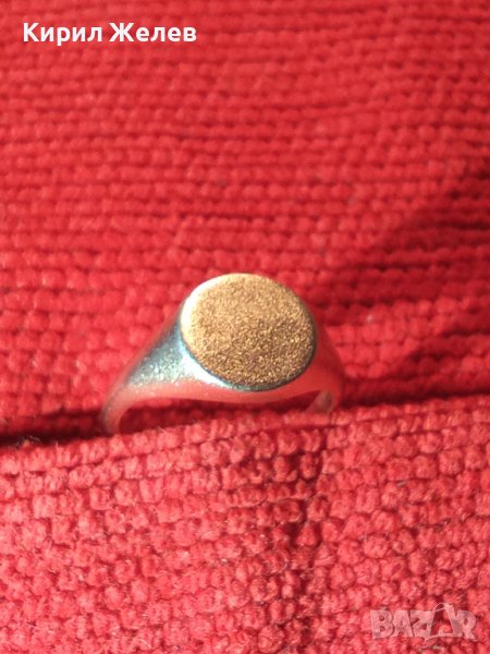 МАРКОВ ПОЗЛАТЕН СРЕБЪРЕН ПРЪСТЕН СРЕБРО 925 ДИЗАЙНЕРСКИ КЛАСИЧЕСКИ СТИЛЕН МОДЕЛ 31178, снимка 1