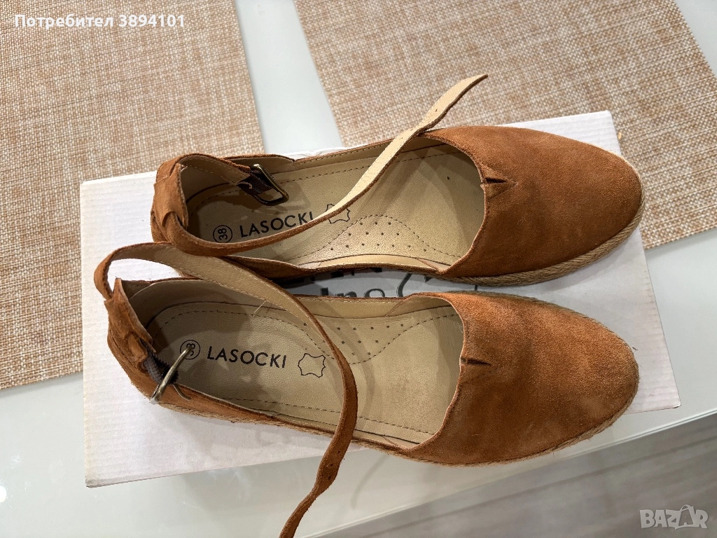 Еспадрили дамски сандали естествена кожа , снимка 1