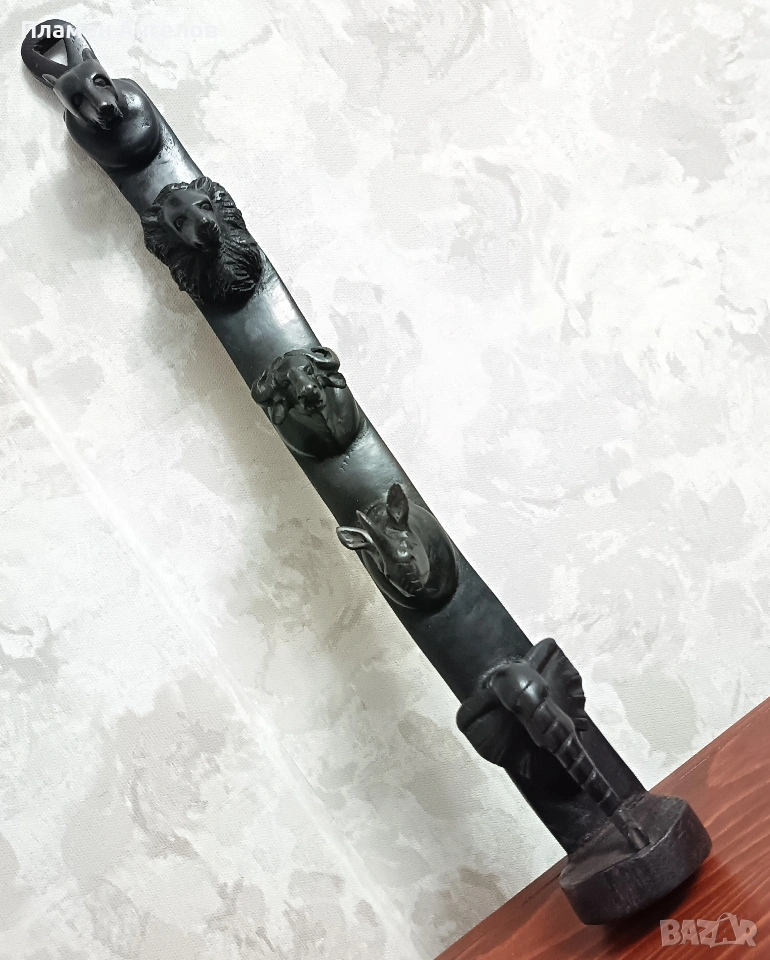 Африканска дърворезба, скулптора, сувенир, пано, тотем. , снимка 1