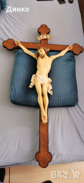 Голям църковен кръст120см.-74см. от 19век., снимка 1