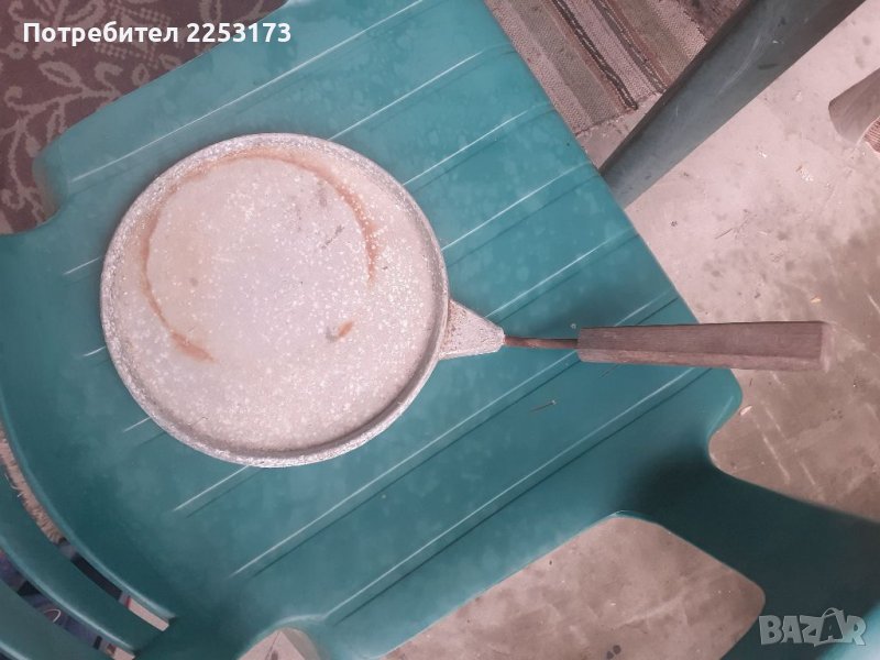 Руски алуминиев сач с извита дръжка, снимка 1