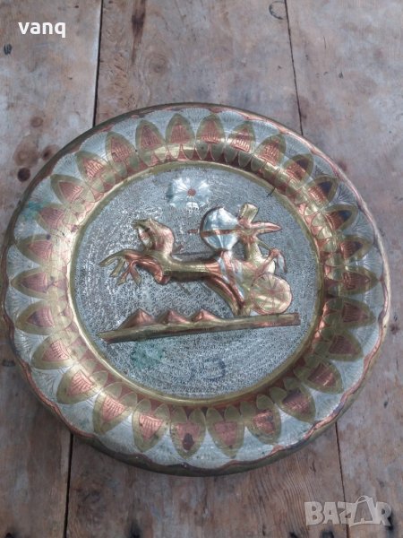 Медна чиния за стена, снимка 1