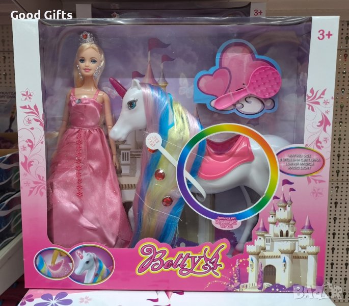 Кукла принцеса с Еднорог и аксесоари , снимка 1