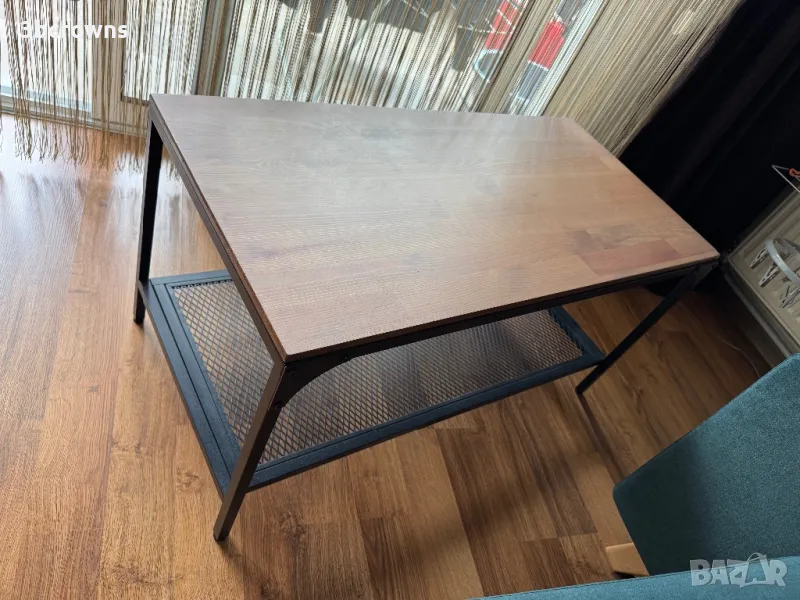 Метална с дървен плот, снимка 1