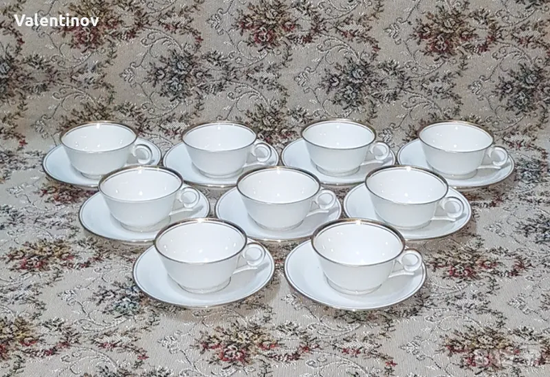 Старинен порцеланов сервиз за кафе- Франция , снимка 1