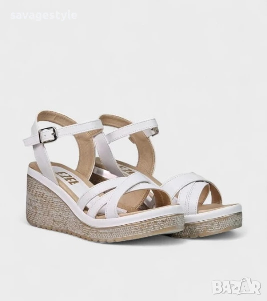 Дамски летни сандали в бяло , снимка 1