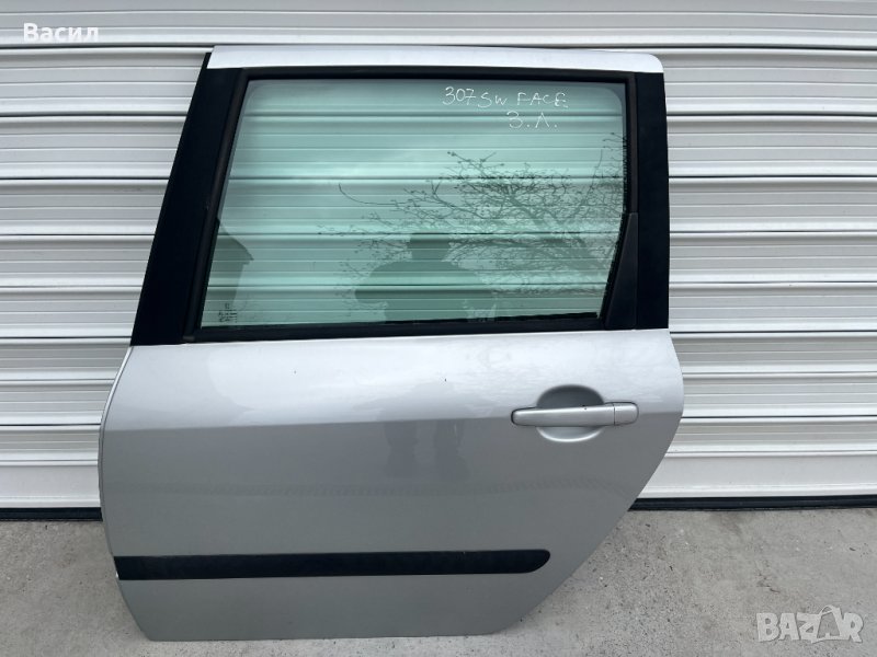 Задна лява врата СВЕТЛОСИВА Peugeot 307 SW 1.6 HDI 1.6hdi Пежо 307 Комби 1.6 ХДИ 1.6хди pejo, снимка 1
