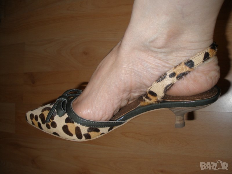 естествена кожа обувки ток   5 см, снимка 1