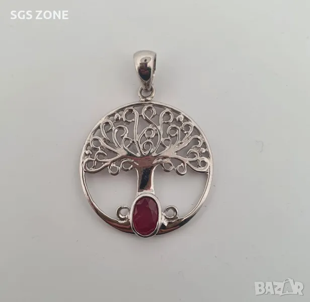Сребърна Висулка Амулет Дърво на Живота, снимка 1