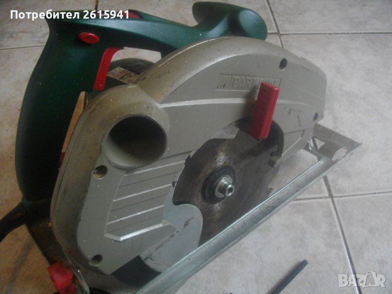 1300 Вата-Лазерен Немски Ръчен Циркуляр-Отличен-ф190мм-Реже 65мм-PARKSIDE PHKS1300A1, снимка 1
