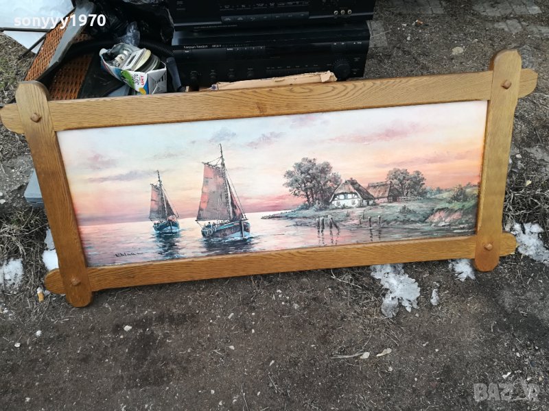 ГОЛЯМА КАРТИНА-121Х56СМ-СТРАХОТНА РАМКА 0102241538, снимка 1