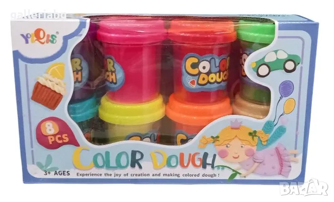 Пластилин 8 контейнерчета, снимка 1