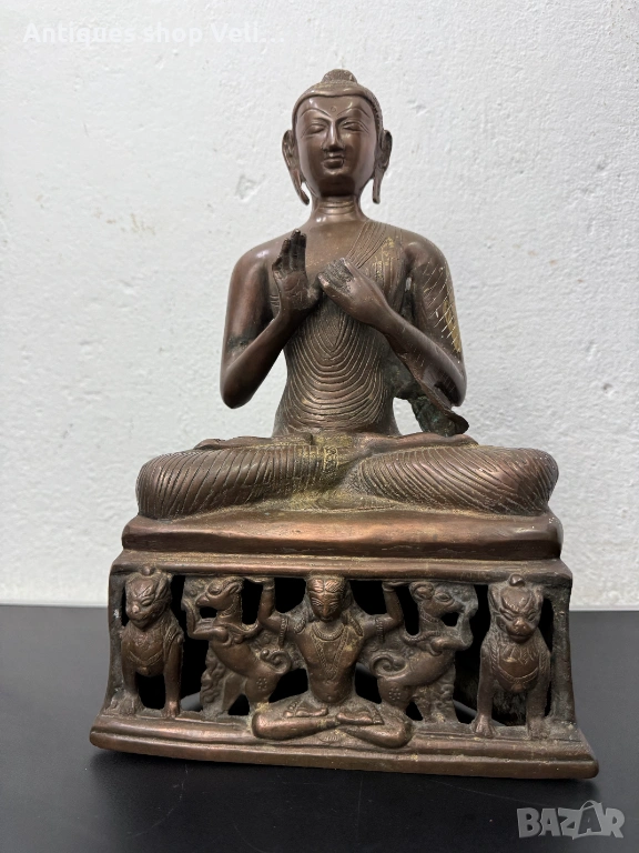 Азиатска бронзова скулптура Буда №7811, снимка 1