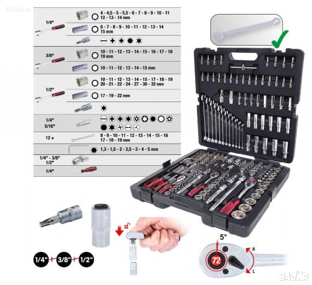 Комплект гедоре от 216 части 2062TR, снимка 1