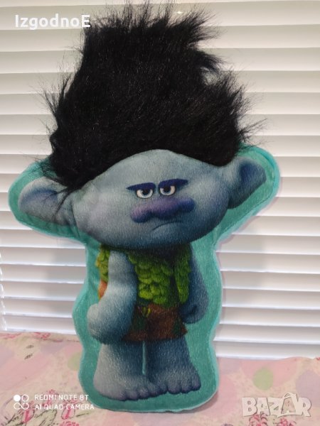 Оригинална плюшена възглавничка Тролчетата, снимка 1
