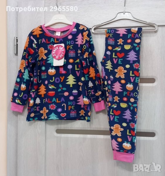 Нова коледна пижама за момиче, р 110-116, снимка 1