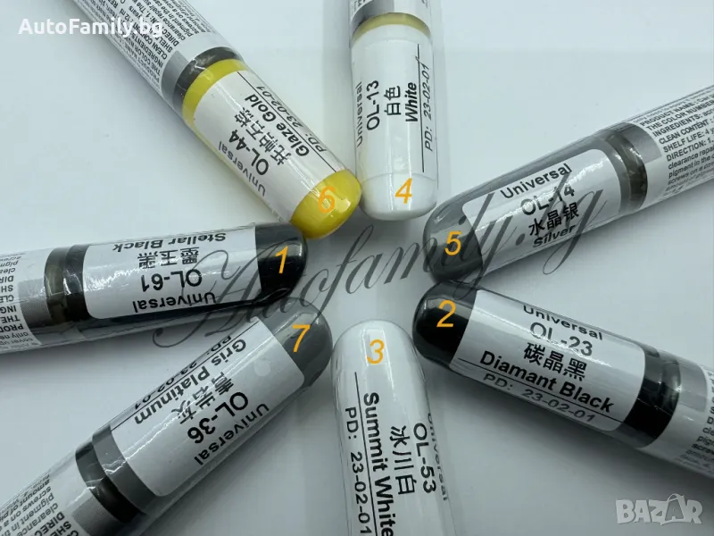 Коректор за автомобилна боя Opel 7 цвята Опел 12ml, снимка 1