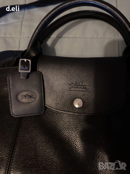 Piquadro и Longchamp Original 100% Кожа Страхотен голям кожен сак, снимка 1