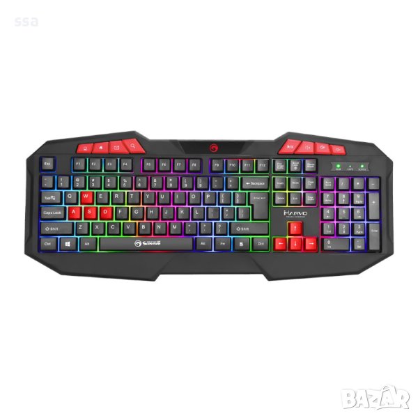 Marvo геймърска клавиатура Gaming Keyboard 112 keys - K602 - Rainbow backlight, снимка 1