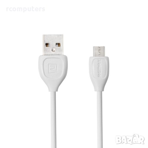 Кабел Remax Micro USB Дата, Бял, 1m, снимка 1