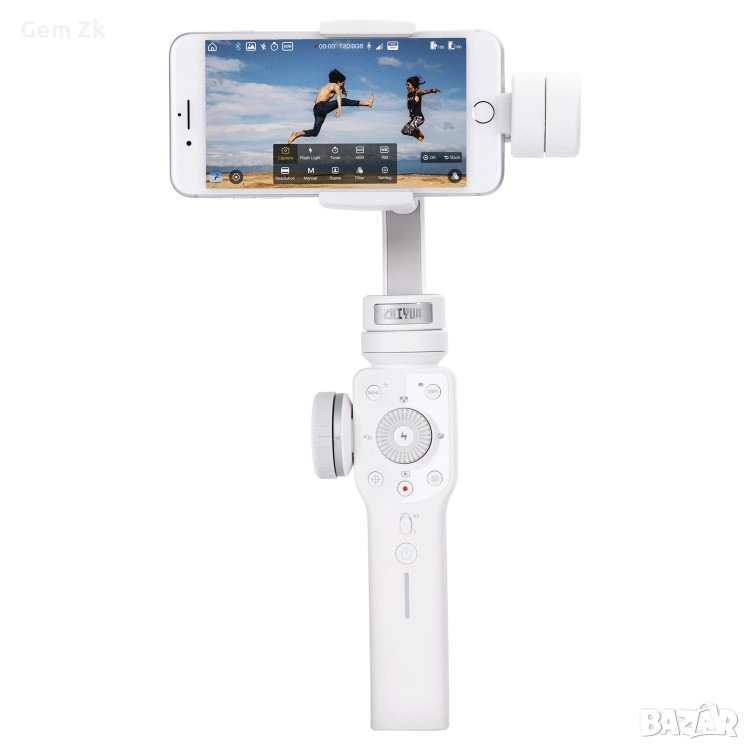 Бяла стабилизация за телефон Zhiyun Smooth 4 Gimbal, снимка 1