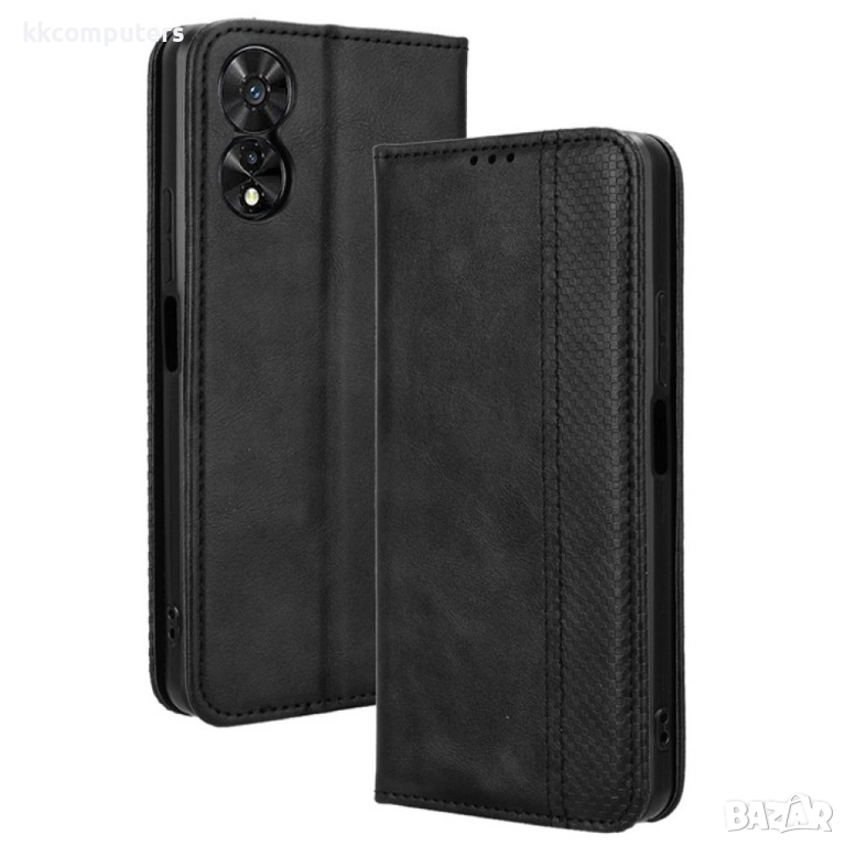 TCL 505 T509K / T5094 Retro Texture Wallet Калъф и Протектор, снимка 1